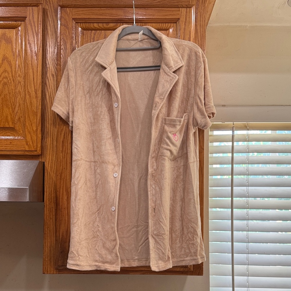 NWOT MEN’s Flexliving towelette short sleeve’s button shirt size XS (34-37)